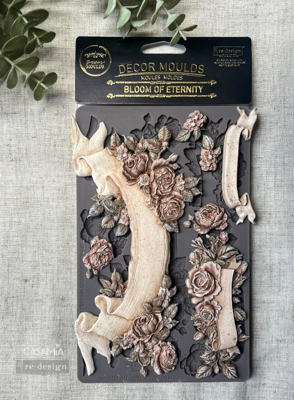 BLOOM OF ETERNITY - DECOR MOULDS - 1 PC , 5" BY 10" BY 8mm