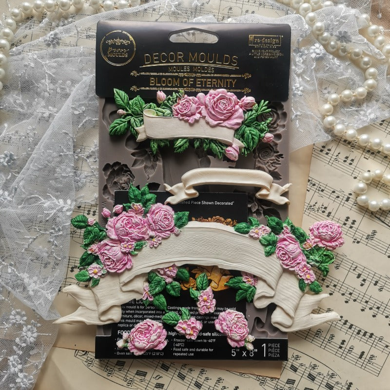 BLOOM OF ETERNITY - DECOR MOULDS - 1 PC , 5" BY 10" BY 8mm