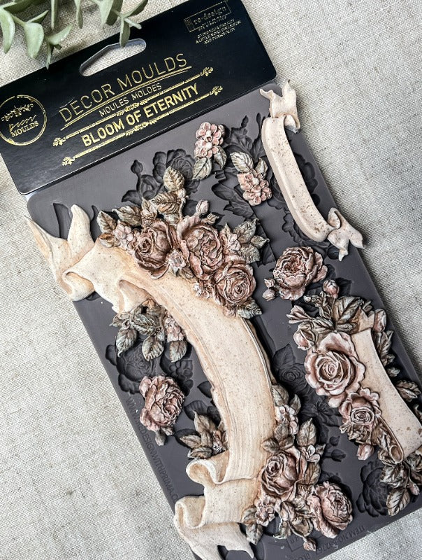 BLOOM OF ETERNITY - DECOR MOULDS - 1 PC , 5" BY 10" BY 8mm