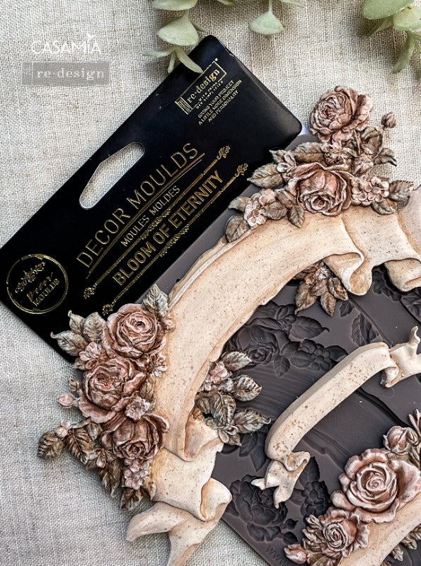 BLOOM OF ETERNITY - DECOR MOULDS - 1 PC , 5" BY 10" BY 8mm