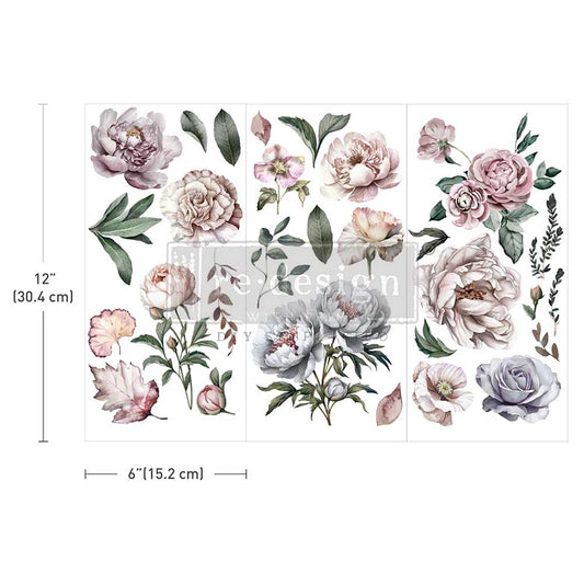 BLOSSOM BREEZE -  – 3 SHEETS, 6″x12″ - SMALL TRANSFERS