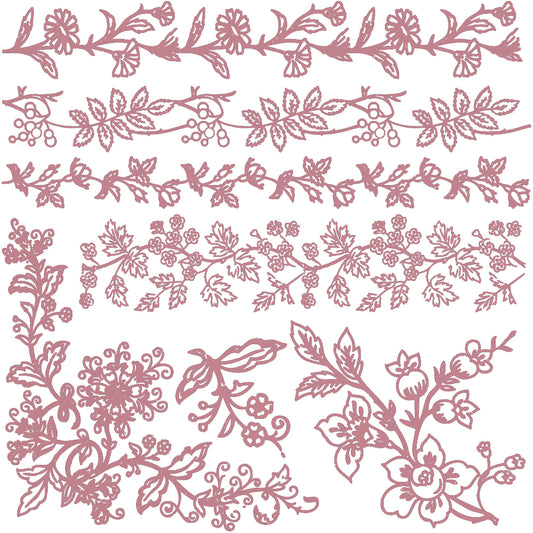 BOLD BRANCHES - Redesign Decor Clear-Cling  - 12"x12" clear cling, 7 pcs