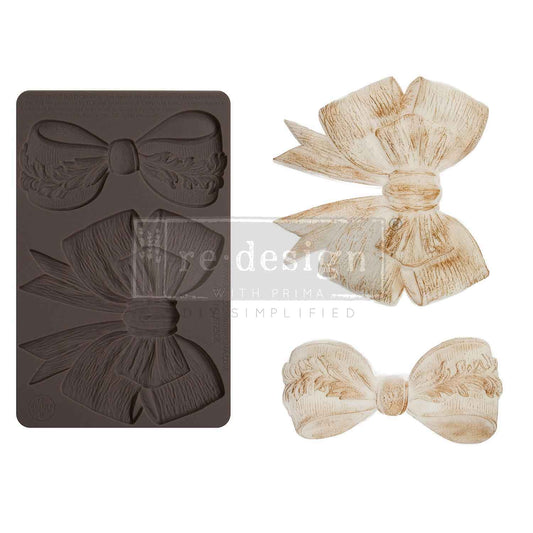 VINTAGE OPULENCE BOW - REDESIGN DECOR MOULDS - KACHA - 1 pc, 5″x8″x8mm