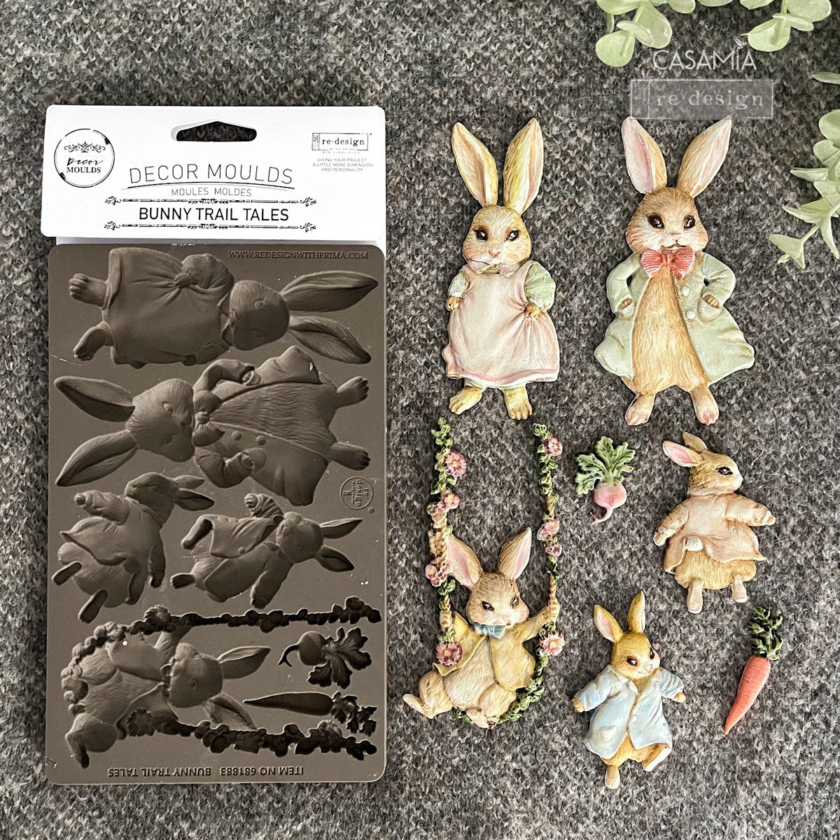 BUNNY TRAIL TAILS  – 1 pc, 5″x8″x8mm - Decor Moulds®