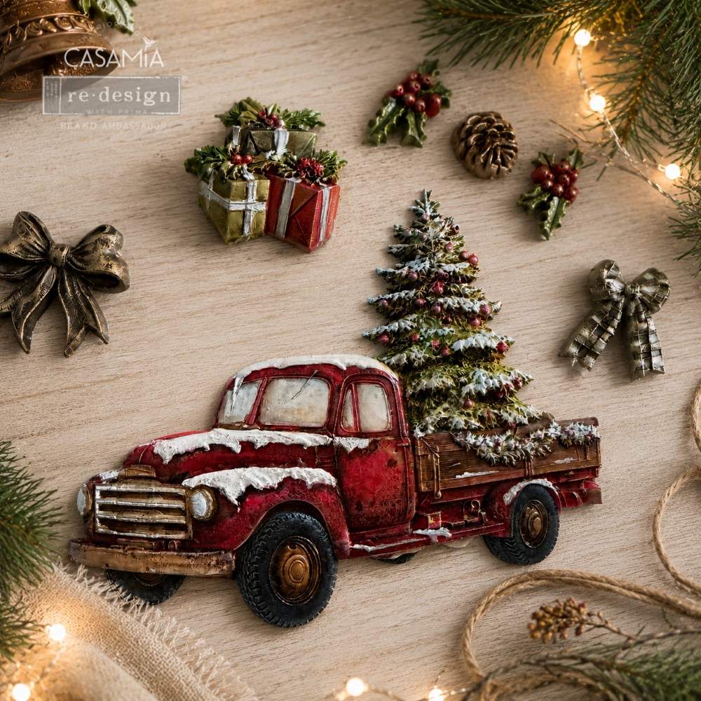 COUNTRY CHRISTMAS DELIVERY - DECOR MOULDS  – 1 pc, 5″x8″x8mm