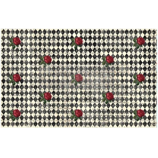 QUEENS COURT OF ROSES - REDESIGN DECOUPAGE DECOR TISSUE PAPER - 1 sheet, 19.5″x30″