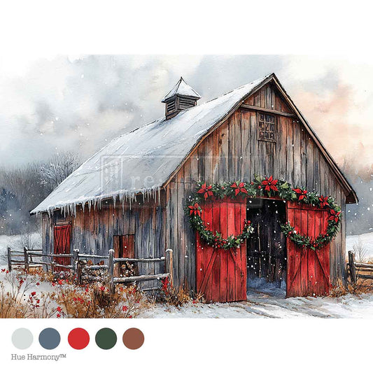CRANBERRY CABIN - A4 Decoupage – 1 sheet, 8.27″x11.69″