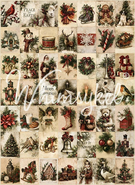 CHRISTMAS KEEPSAKES - WHIMSYKEL DESIGNS - 18LB TISSUE PAPER - 21" BY 29"