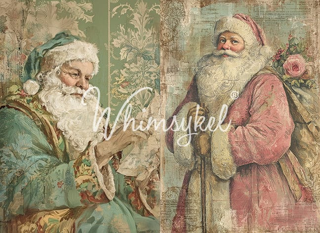 CHRISTMAS TRADITIONS DUO - WHIMSYKEL DESIGNS - 18lb Decoupage Tissue Paper 21x29 in