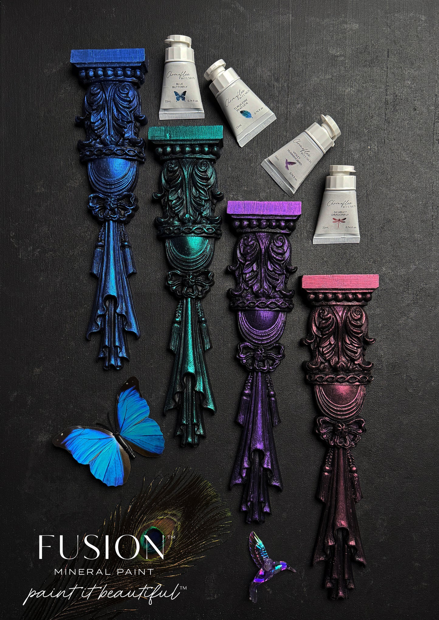 CHROMAFLEX BY FUSION- Set Of Four  Colour-Shifting Paints