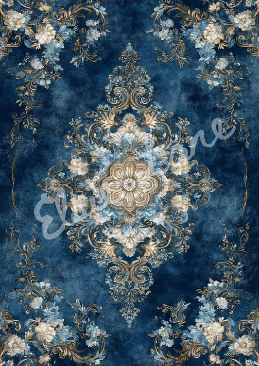 CRUSHING ON BLUES - Elsie Lane Decoupage Paper - 18LB Tissue Paper - 21" by 29"