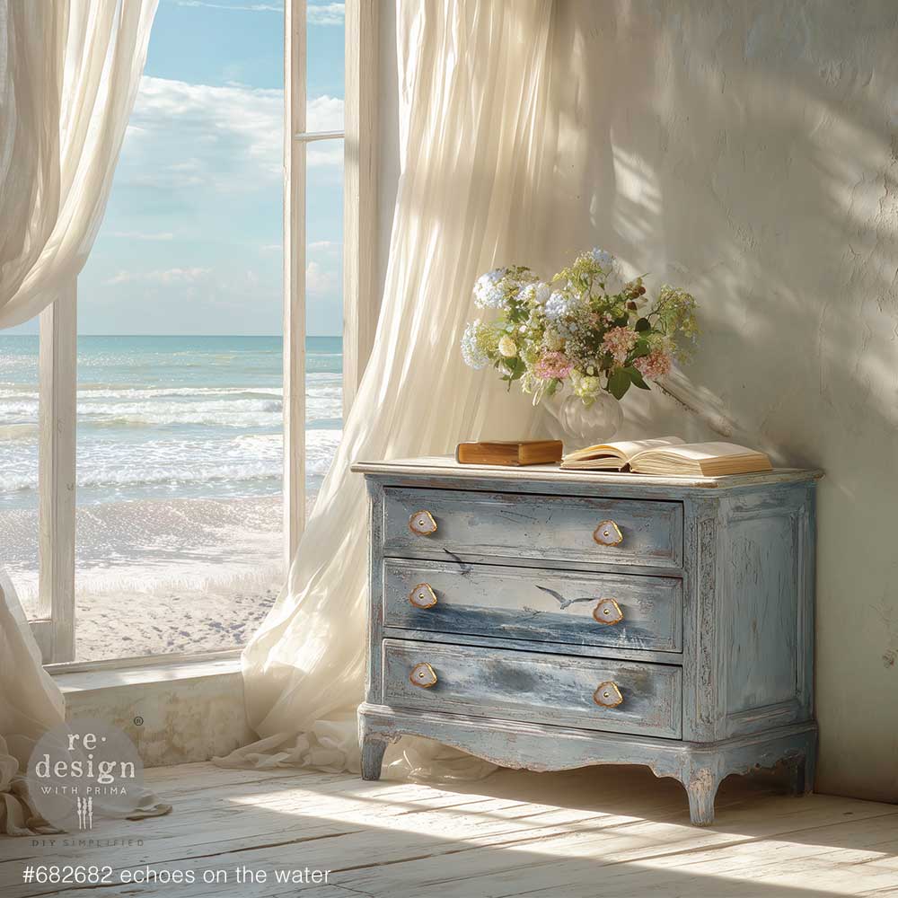 ECHOES ON THE WATER - DECOUPAGE DECOR TISSUE PAPER - 1 SHEET 19.5" X 30"