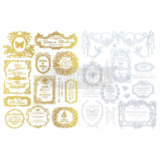 ECLAT DU MATIN - H20 TRANSFERS GOLD/SILVER - 2 SHEETS