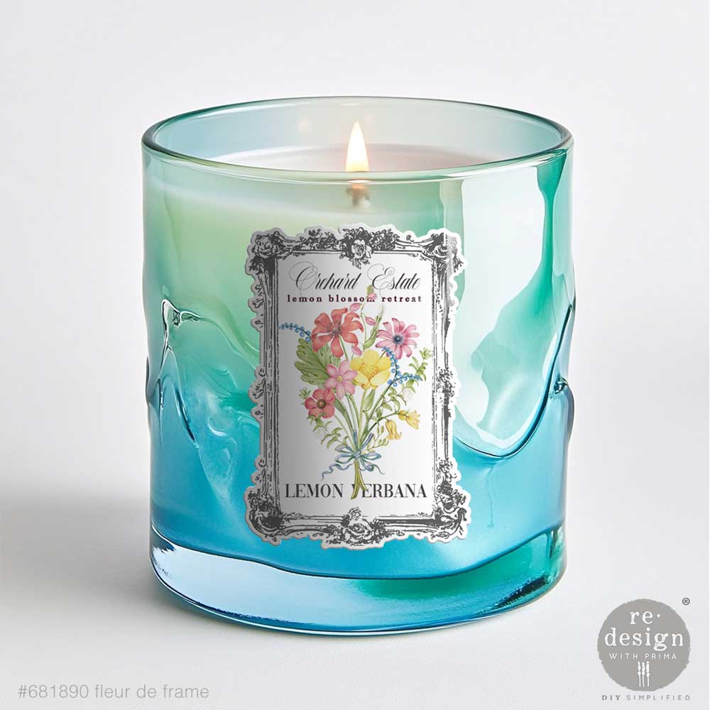 FLEUR DE FRAME -Luxe Transfers® – 2 sheets, 3.25″x11.5″