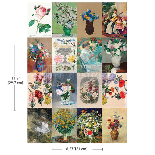 FLORAL AMBIANCE - A4 Transfer – 1 sheet, 8.3″x11.7″