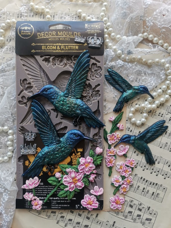 BLOOM & FLUTTER - DECOR MOULDS - 1 PC -  5" X 10" X 8MM