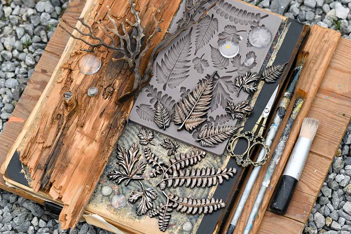 FRESH FOLIAGE - Finnabair Decor Moulds®  – 1 pc, 5″x8″x8mm