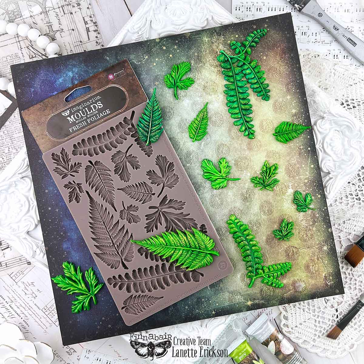 FRESH FOLIAGE - Finnabair Decor Moulds®  – 1 pc, 5″x8″x8mm