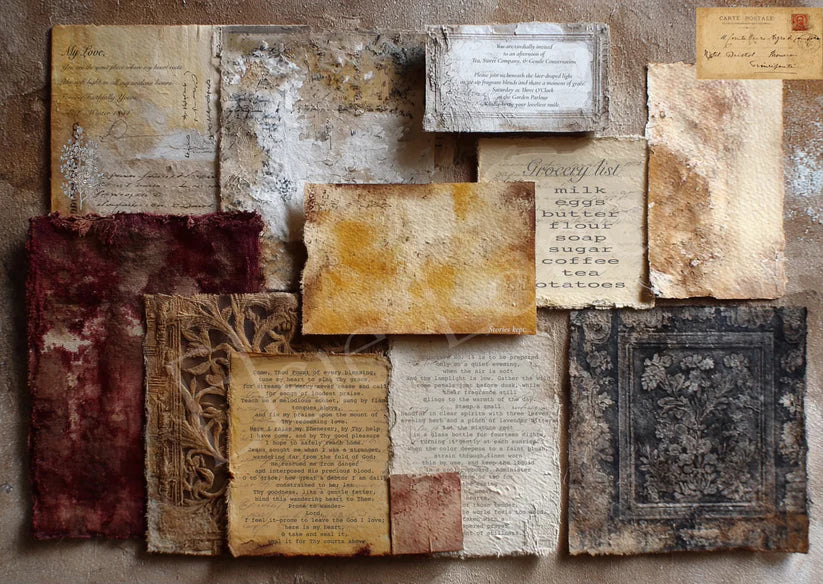 FROM GRANDMAS ATTIC - ELSIE LANE DECOUPAGE  TISSUE PAPER - 29" BY 21"