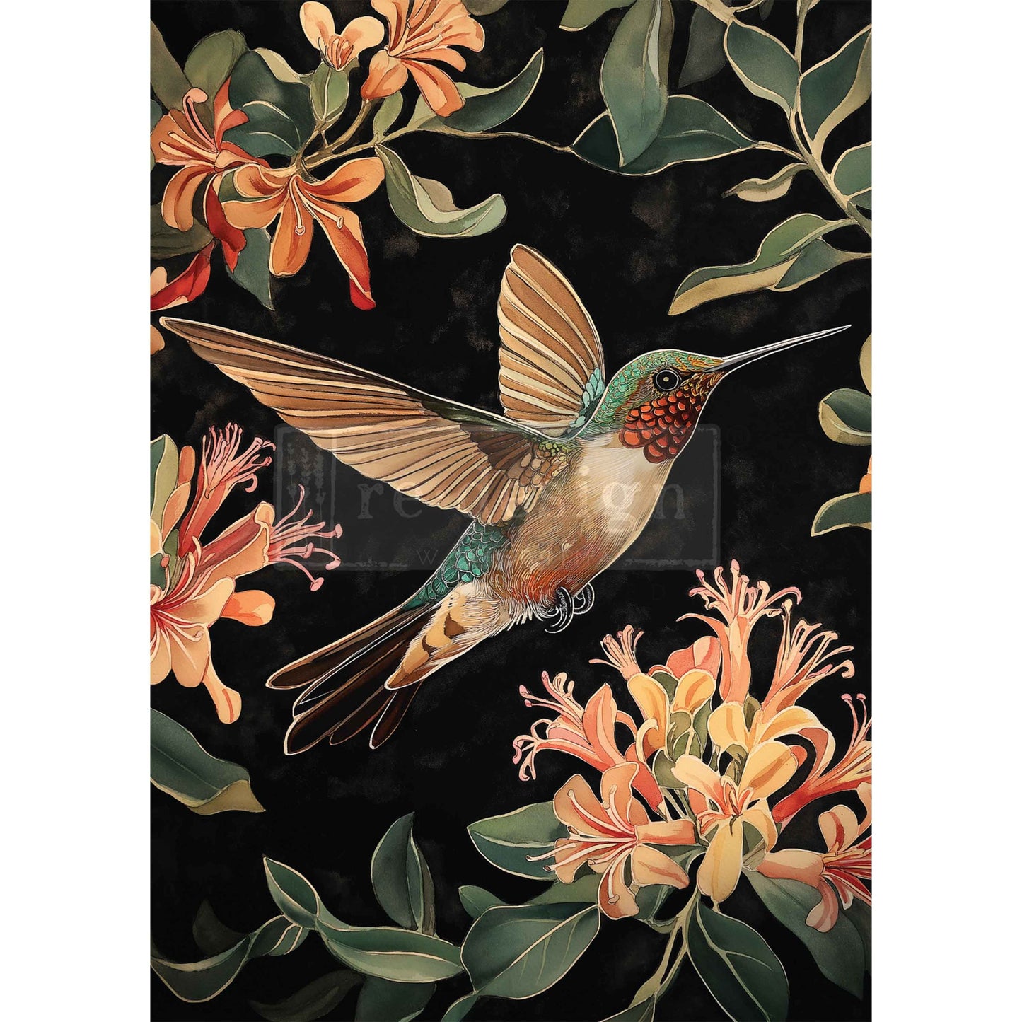 GARDEN FLUTTER-A3 Decoupage Fiber-1 sheet, 11.7″x16.5″