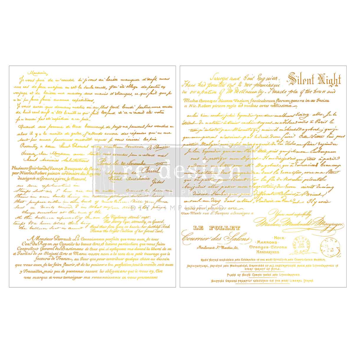 GILDED NOEL - Middy Foil Transfers® Kacha – 2 sheets, 8.5″x11″