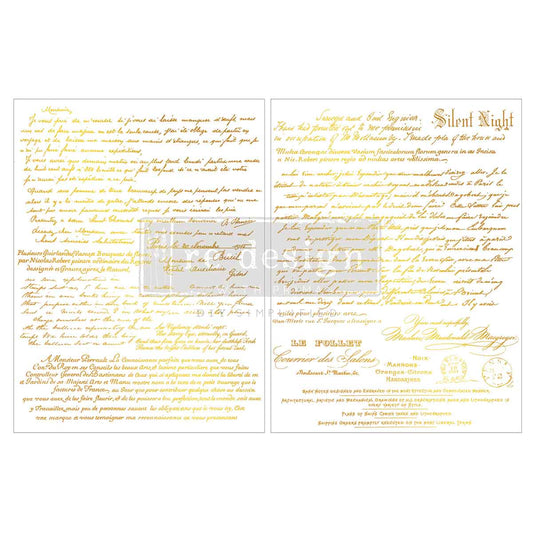 YULETIDE SYMPHONY - MIDDY FOIL TRANSFERS - 2 SHEETS, 8.5" BY 11"