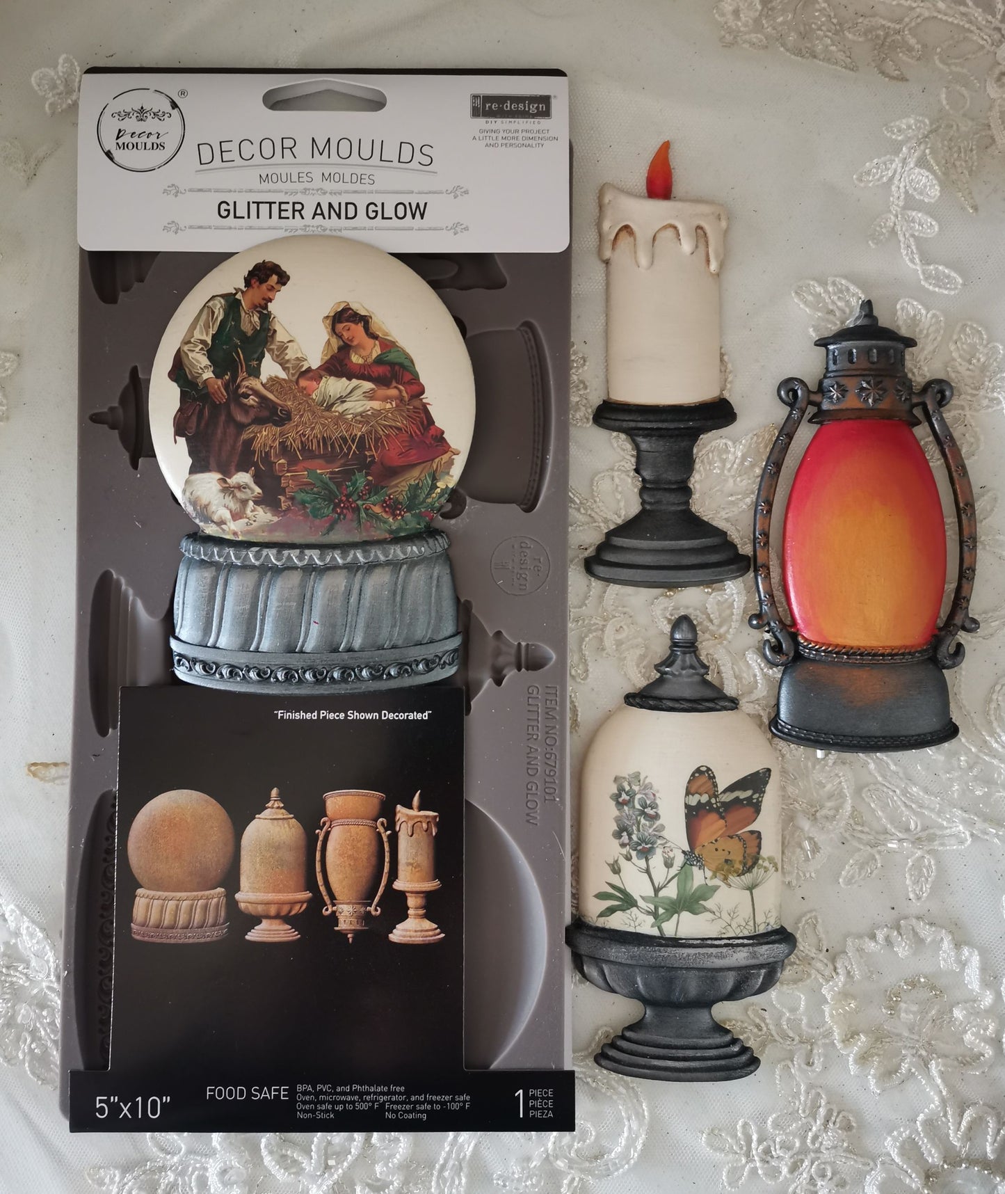 GLITTER AND GLOW - Decor Moulds®  – 1 pc, 5″x10″x8mm