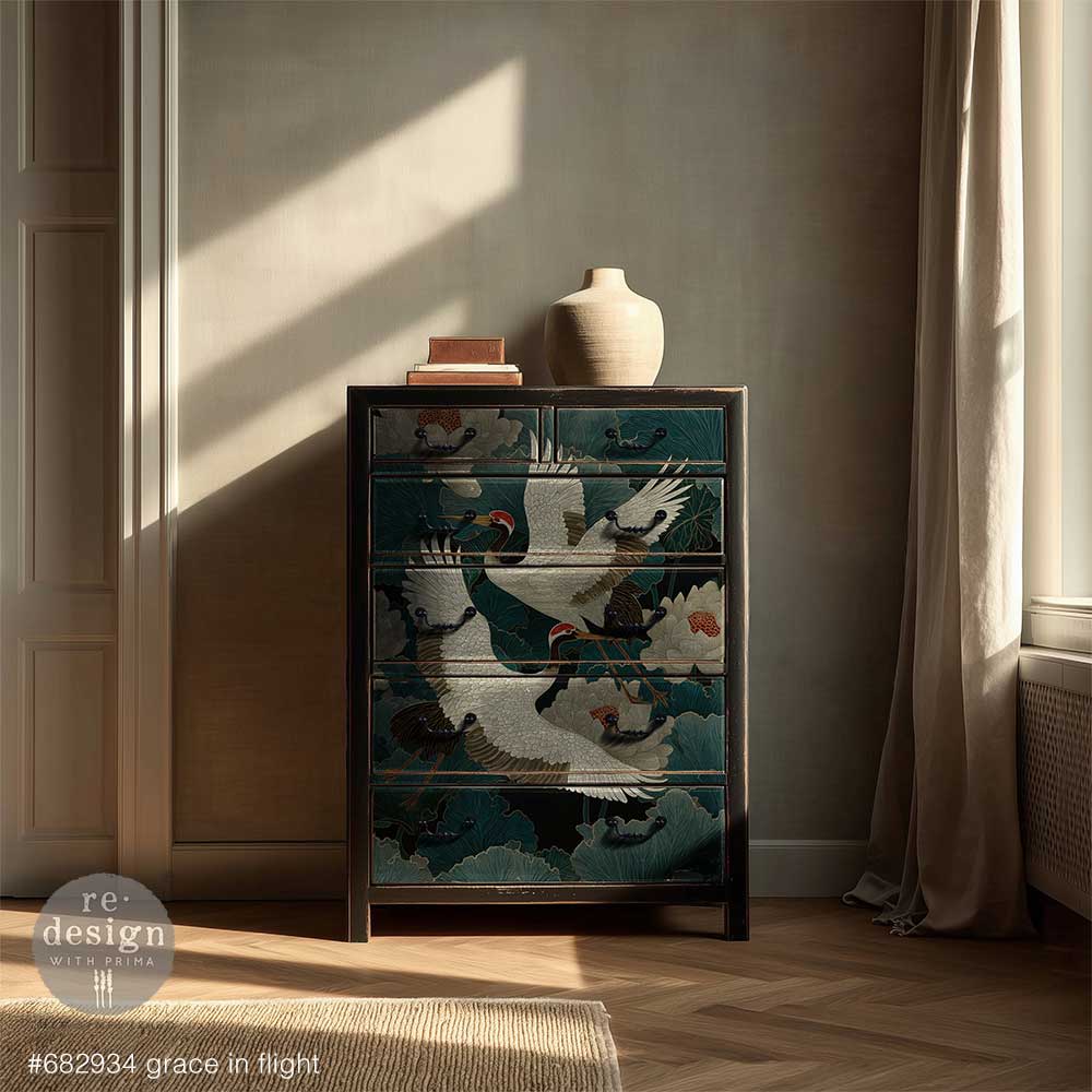 GRACE IN FLIGHT - DECOUPAGE DECOR TISSUE PAPER - 1 SHEET , 19.5" X 30"