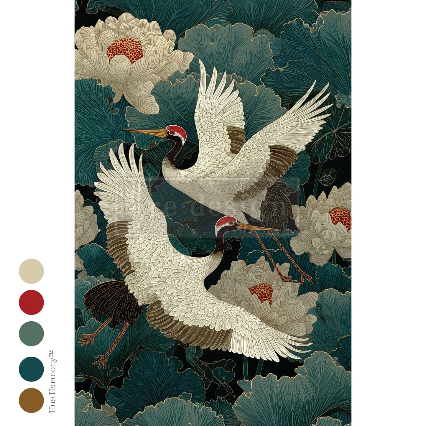 GRACE IN FLIGHT - DECOUPAGE DECOR TISSUE PAPER - 1 SHEET , 19.5" X 30"