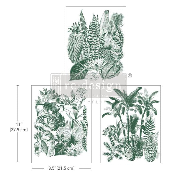 GREEN FOLIAGE - 3 SHEETS, 8.5″X11″ - MIDDY TRANSFERS