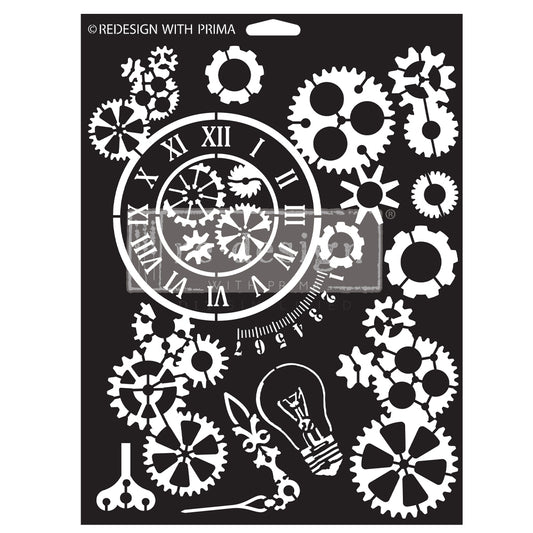 GEARWORKS – DECOR STENCILS® – 1 PC, SHEET SIZE 9″X12″