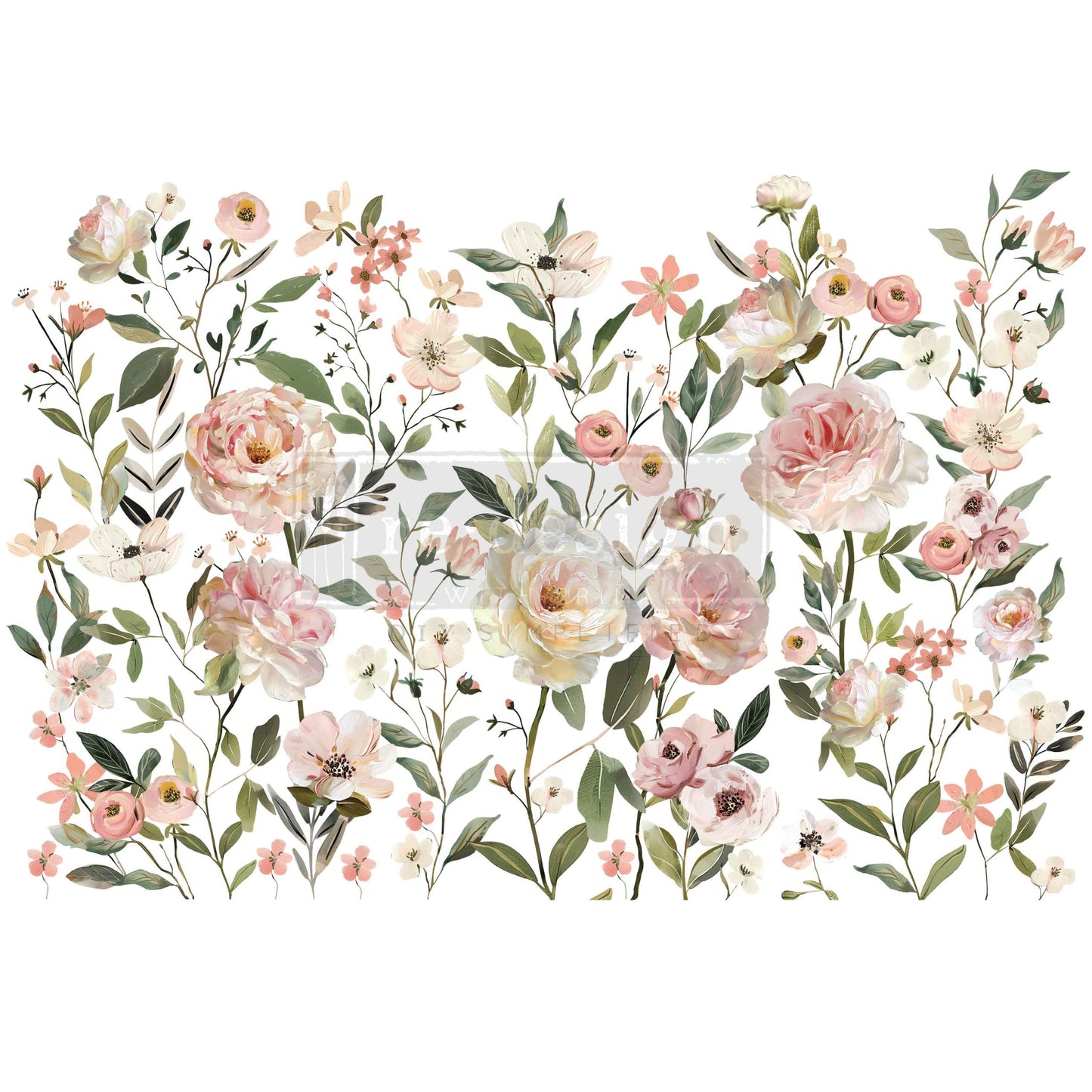 BLUSH HARMONY - DECOR TRANSFERS - TOTAL SHEET SIZE - 24″x35″, CUT INTO 4 SHEETS