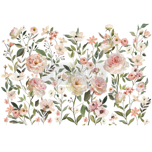 BLUSH HARMONY - DECOR TRANSFERS - TOTAL SHEET SIZE - 24″x35″, CUT INTO 4 SHEETS