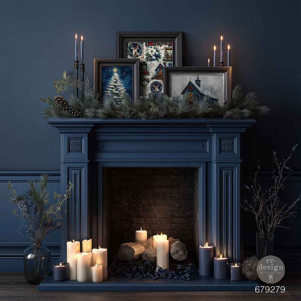 HEARTH & HOLLY -  A3 DECOUPAGE FIBRE PACK -  – 2 sheets, 11.7″x16.5″