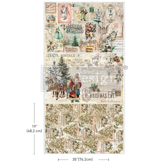 HOLLY JOLLY HIDEAWAY - REDESIGN DECOR TISSUE PAPER PACK - 3 SHEETS, 19.5" X 30" EACH