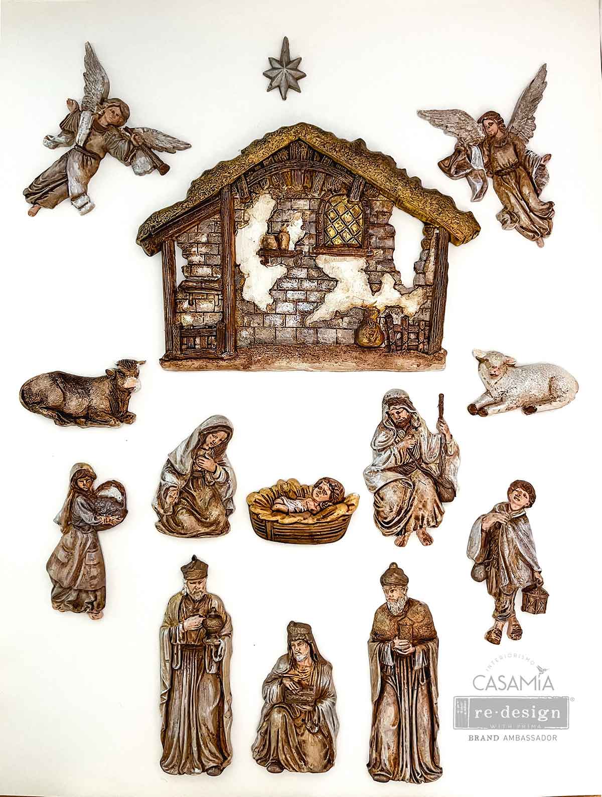 HOLY NIGHT NATIVITY - Decor Moulds®  – 1 pc, 5″x10″x8mm