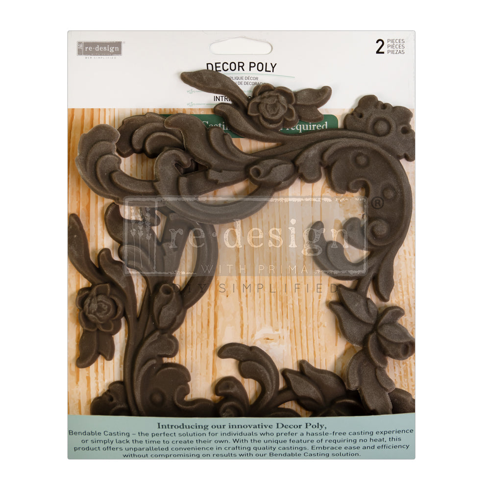 INTRICATE GRACE – 2 PCS - DECOR POLY - 7″X6.76″0.315″ / 17.8CMX17.2CMX0.8CM