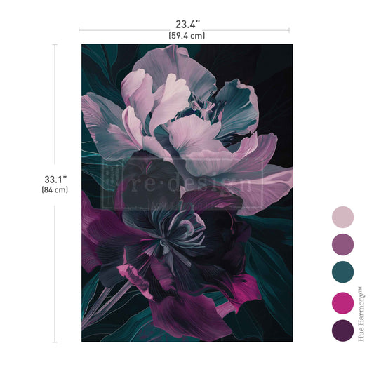 LAVISH BLOOM – 1 sheet, 23.4″x33.1″ - A1 DECOUPAGE FIBRE