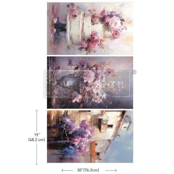 LILAC LUSH CELEBRATION - DECOUPAGE DECOR TISSUE PAPER PACK - 3 SHEETS, 19.5″X30″ EACH