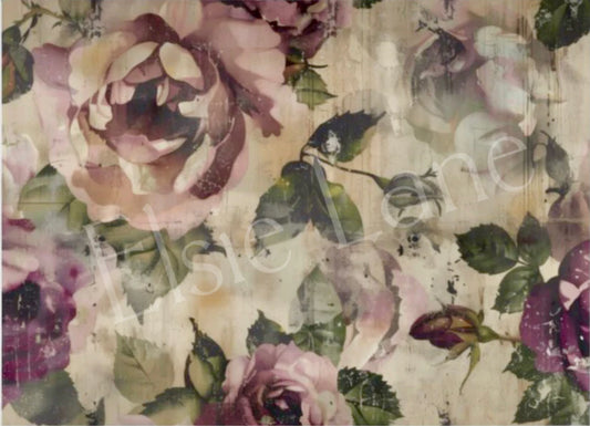 MAUVE MEMORY - ELSIE LANE DECOUPAGE TISSUE PAPER - 18LB - 29" BY 21"