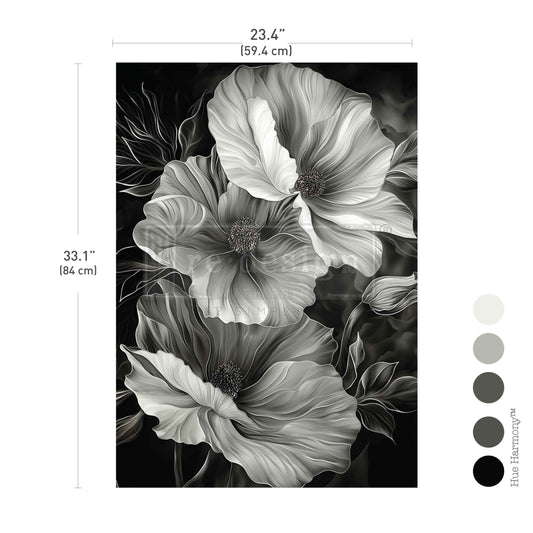 MOONLIGHT MATILIJA - – 1 sheet, 23.4″x33.1″ - A1 DECOUPAGE FIBRE