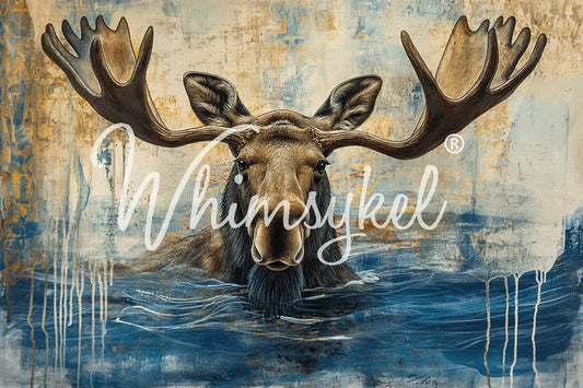 MORNING DIP - DECOUPAGE PAPER - WHIMSYKEL DESIGNS - 29" BY 21" - 18LB TISSUE PAPER