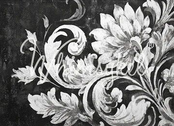 NOIR BROCADE REVERSE - WHIMSYKEL DESIGNS - DECOUPAGE TISSUE PAPER - 29" BY 21"