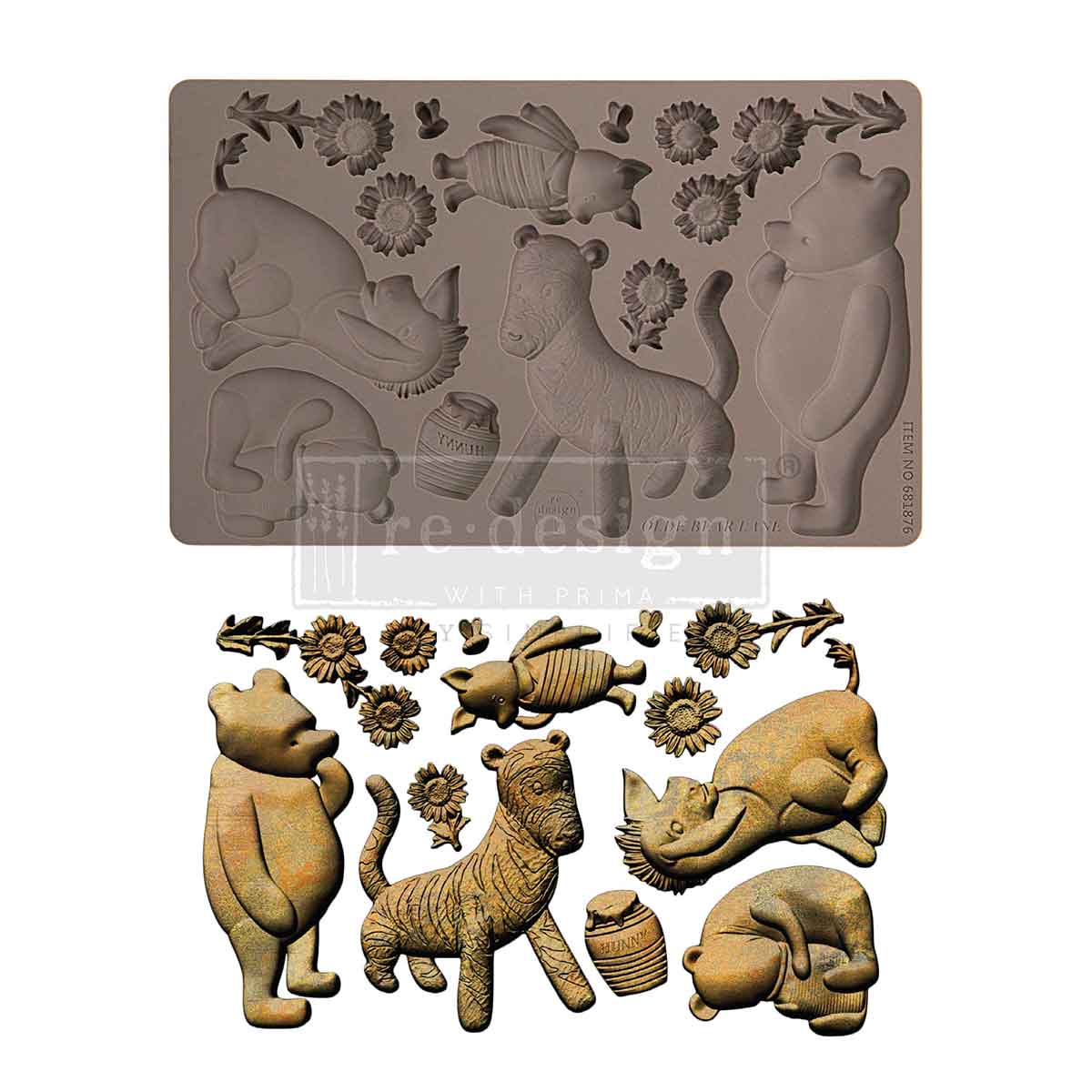 OLDE BEAR LANE – 1 pc, 5″x8″x8mm - Decor Moulds®