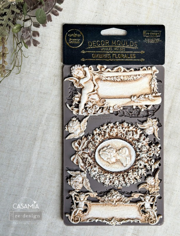 OMBRES FLORALES - DECOR MOULDS  – 1 PC , 5″x8″x8MM
