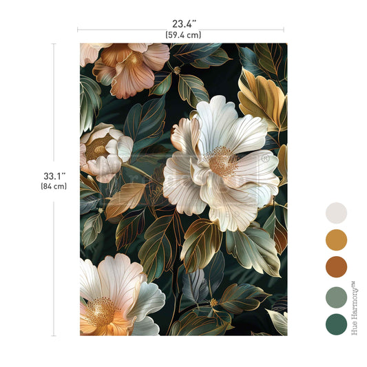 OPULENT PETAL  – 1 sheet, 23.4″x33.1″ - A1 Decoupage Fiber