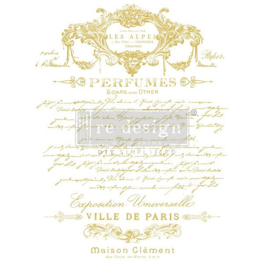 PERFUME NOTES - DECOR TRANSFERS - GOLD FOIL KACHA