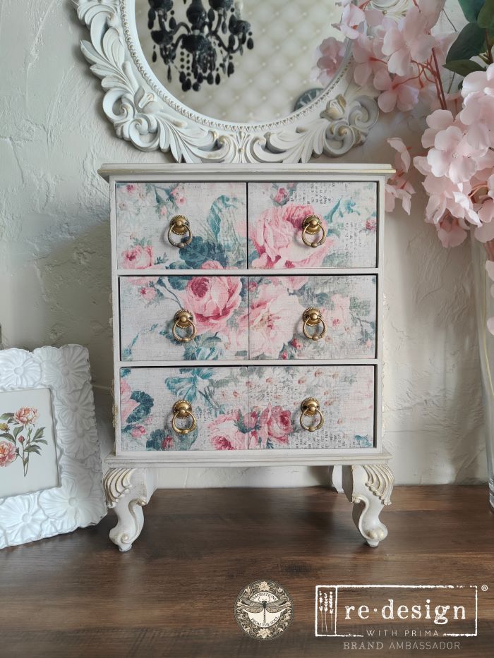 PINK BLOSSOM  BLISS - DOUBLE DELIGHT DECOUPAGE PAPER SET - TOTAL 2 SHEETS - 1 SHEET 19.5" X 30" ,+ 1 SHEET 11.7" X 16.5"