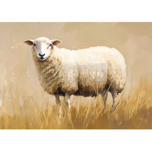 PASTURE DREAMS - 1 SHEET,11.7"x16.5" - A3 Decoupage Fibre