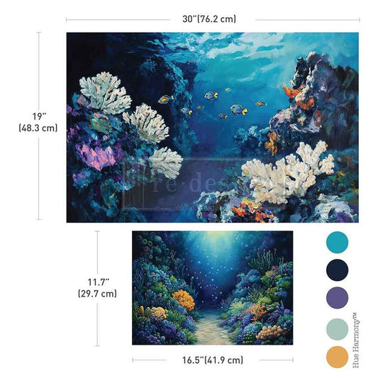 THE LIVING REEF - Double Delight Decoupage Fiber Paper Set